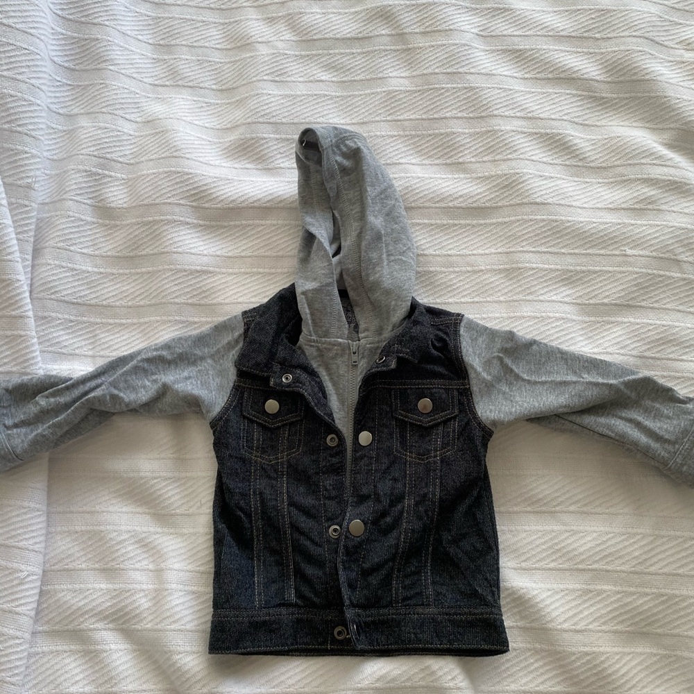 Kapital K Jean like zip up hooded 18 month jacket